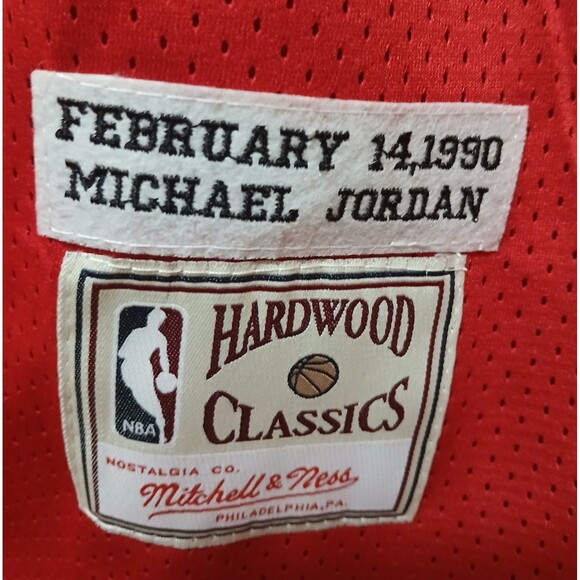 Michael Jordan (Mitchell/Ness)-(Bulls)-(Jersey)-(Red)-(Good Condition)-(XL)-$110 - Picture 9 of 9